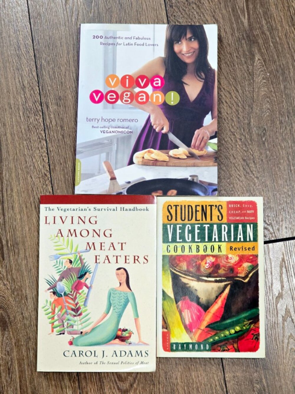 Vegan & Vegetarian Cookbook Lot 3 | Viva Vegan! + Student's Vegetarian Cookbook+